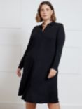 Live Unlimited Curve Jersey Long Sleeve Shirt Dress, Black