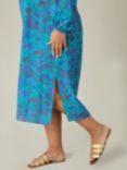 Live Unlimited Curve Paisley V-Neck Dress, Blue