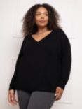 Live Unlimited Curve Wrap Detail Cardigan, Black