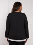 Live Unlimited Curve Layered Long Sleeve Top, Black