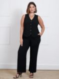 Live Unlimited Curve Tailored Wide Leg Trousers, Black