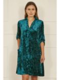 Yumi Velvet Tunic Dress, Teal