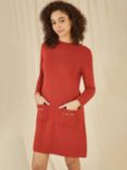 Yumi Knit Tunic Dress, Burnt Orange