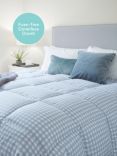 Night Lark Gingham Coverless Duvet, 4.5 Tog, Dusk Blue