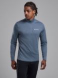 Montane Dart Zip Neck Baselayer, Stone Blue