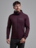 Montane Protium Lightweight Breathable Zipped Hoodie, Dark Garnet