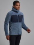 Montane Caldus XT Fleece Hooded Jacket, Midnight Grey, Stone Blue