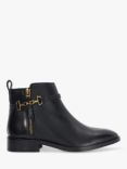 Dune Parklyn Leather Zip Ankle Boots, Black