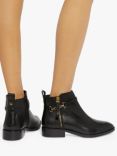 Dune Parklyn Leather Zip Ankle Boots, Black