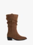 Dune Pathway Suede Slouchy Calf Boots, Taupe