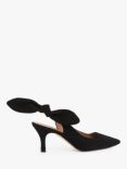 Flattered Franchesa Suede Bow Slingback Pointed Courts, Black