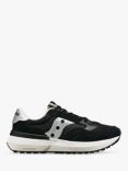 Saucony Jazz NXT Leather Blend Trainers, Black/Silver