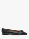 Flattered Bodil Leather Ballerina Pumps, Black