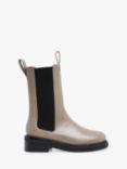 Flattered Liana Leather Mid-Calf Chelsea Boots, Taupe