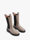 Flattered Liana Leather Mid-Calf Chelsea Boots, Taupe