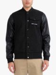 LUKE 1977 Governor Varsity Jacket, Charcoal Marle Black