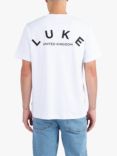 LUKE 1977 Luxembourg Back Print Relaxed Fit T-Shirt, White/Black