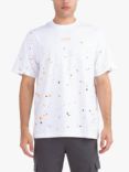 LUKE 1977 St Kitts Paint Splatter Relaxed Fit T-Shirt, White/Nectarine