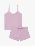 myza Stripe Camisole Short Pyjama Set, Mauve