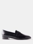 Mint Velvet Leather Loafers, Black