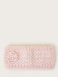 Monsoon Kids' Flower Knitted Headband, Pink