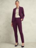 Hobbs Sami Tapered Trousers, Plum