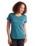 Rohan Women's Merino Cool Short Sleeve T-Shirt, Pacific Green Marl