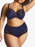 Panache Sculptresse Estel Lace Deef Brief, Navy