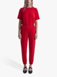 James Lakeland Jersey Tapered Joggers, Red