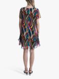 James Lakeland Abstract Print Wave Hem Dress, Multi