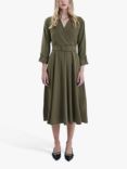 James Lakeland Belted Suit Midi Dress, Green