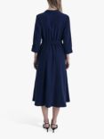 James Lakeland Belted Suit Midi Dress, Navy