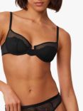 Triumph Delightful Semi-Sheer Spot Bra, Dark Blue