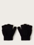 Monsoon Kids' Sequin Mittens, Black