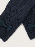 Monsoon Kids' Sparkle Bow Gloves, Navy