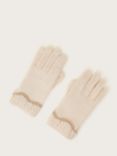 Monsoon Kids' Sparkle Trim Gloves, Beige