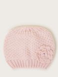 Monsoon Kids' Flower Knitted Beanie, Pink