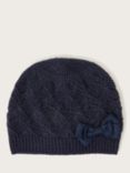 Monsoon Kids' Knitted Beanie Hat, Navy