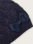 Monsoon Kids' Knitted Beanie Hat, Navy