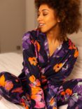 Cyberjammies Edie Floral Pyjama Bottoms, Navy