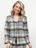 Cyberjammies Parker Check Pyjama Shirt, Grey