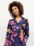 Cyberjammies Edie Floral Long Sleeve Pyjama Top, Navy