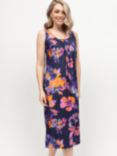 Cyberjammies Edie Floral Long Nightdress, Navy