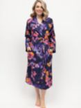 Cyberjammies Edie Floral Long Dressing Gown, Navy