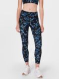 Sweaty Betty Power 7/8 Gym Leggings, Blue Floral Doodle