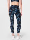 Sweaty Betty Power 7/8 Gym Leggings, Blue Floral Doodle