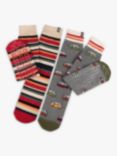 totes Men's Original Slipper Socks, Pack of 2, Multi