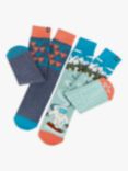 totes Men's Original Slipper Socks, Pack of 2, Multi