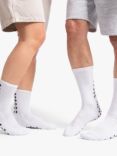 totes Unisex Gripper Sports Socks, Pack of 2, White/Black