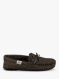 toes Woven Wool Moccasin Slippers, Brown